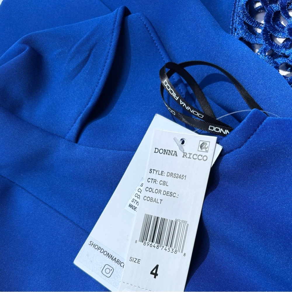 Donna Ricco Royal Blue Midi Dress - Picture 3 of 6